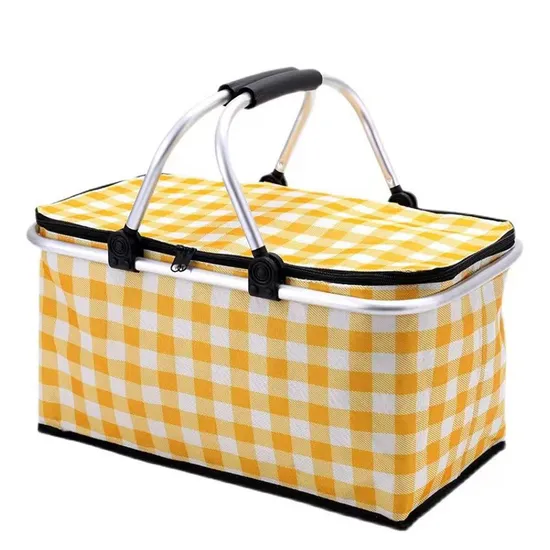 Insulated Picnic Basket with Aluminum Foil Lining 