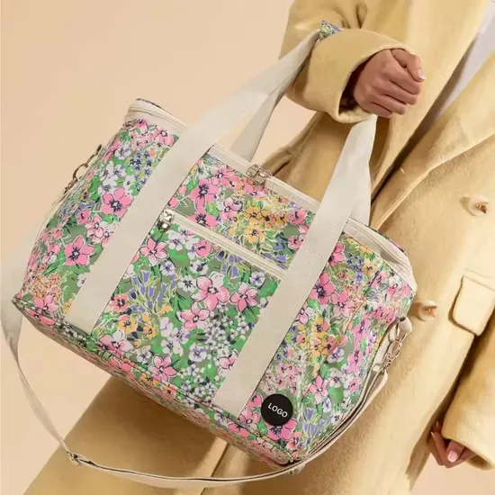 Large Portable Polyester Fabric Waterproof Picnic Bags Insulated Tote Beach Cooler 