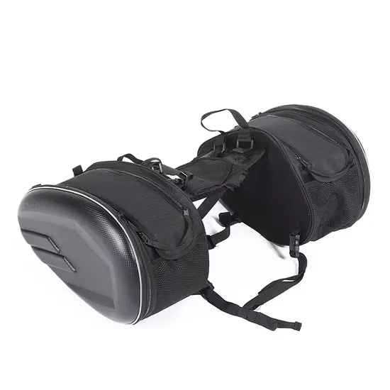 Waterproof Rear Motor Luggage Suitcase Saddle Bag for Motorcycle Side Helmet Travel Bags, Motorcycle Saddle Bags Side Storage Luggage Fork Tool Bag Esg13325 