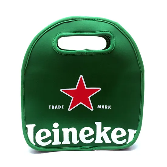 Custom Printed Neoprene Waterproof Insulation Beer Cooler Sleeve Tote Bag 