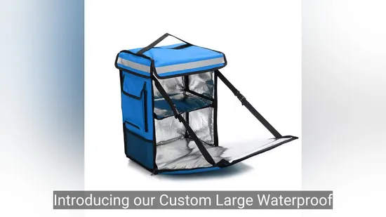 Custom Large Waterproof Bike Motorcycle Backpack Bicycle Insulated Hot Food Delivery Bag Cooler Bag 