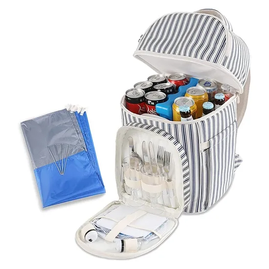 Camping Picnic Backpack Large Insulated Cooler Backpack for 2 Person 