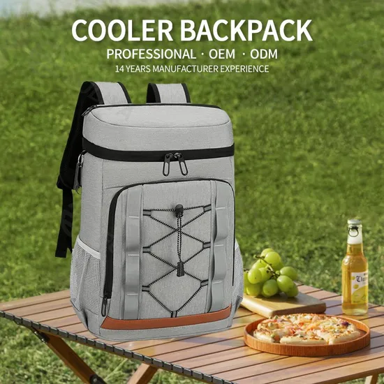 Fuliya Large Capacity Cooler Backpack Insulated Waterproof Leakproof Camping Backpack for Picnics Travel Sports 